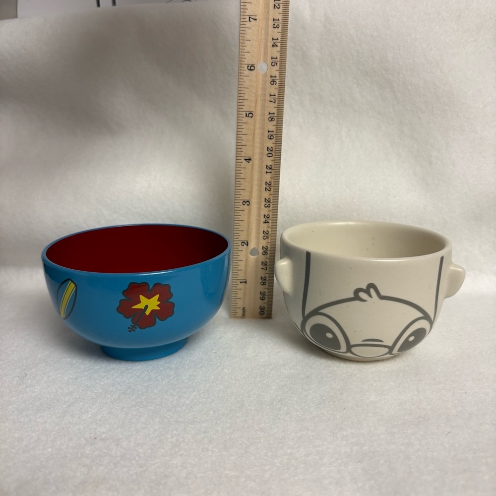 STITCH Sunart Bowl & Tea Cup Set Blue Disney Japan - Picture 2 of 13